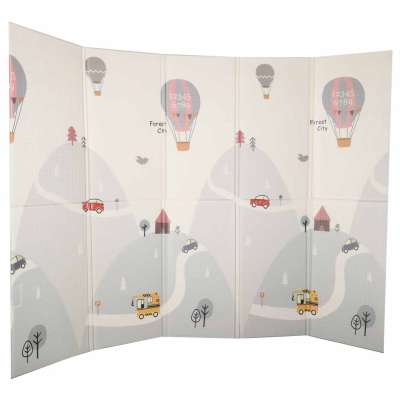 Educational foam mat double-sided foldable 150x200cm balloons street