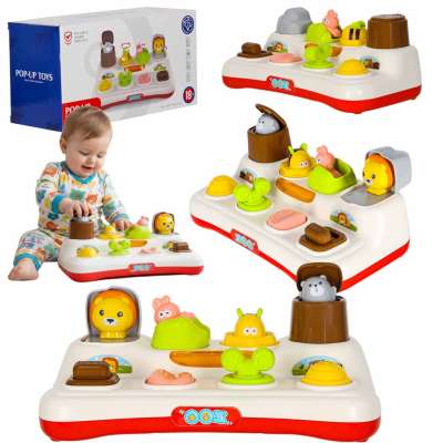 Educational pop-up toy animals lights sound