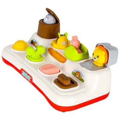 Educational pop-up toy animals lights sound