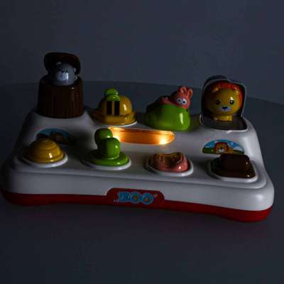 Educational pop-up toy animals lights sound