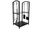 Firewood rack metal shelf fireplace accessories 3