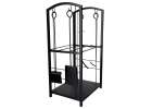 Firewood rack metal shelf fireplace accessories 4