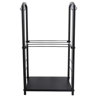 Firewood rack metal shelf fireplace accessories