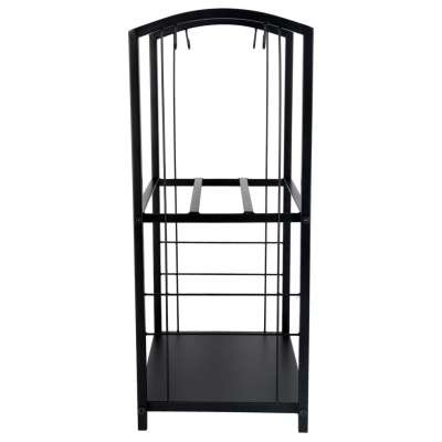 Firewood rack metal shelf fireplace accessories
