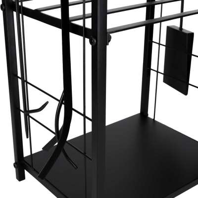 Firewood rack metal shelf fireplace accessories