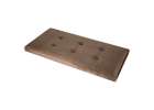Foldable velour ottoman with under-seat storage 76x38x38 cm brown 9