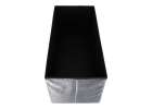 Foldable velour ottoman with under-seat storage 76x38x38 cm gray 9