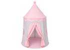 Folding castle playhouse tent for kids' rooms gray and pink 5