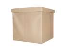 Folding pouf with under-seat storage eco-leather 38x38x36 cm beige 5