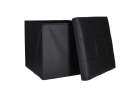 Folding pouf with under-seat storage eco-leather 38x38x36 cm black 5