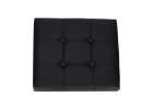 Folding pouf with under-seat storage eco-leather 38x38x36 cm black 9