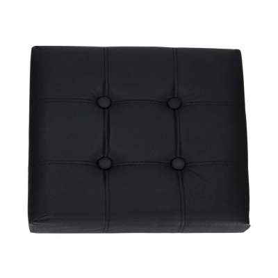 Folding pouf with under-seat storage eco-leather 38x38x36 cm black