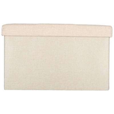 Folding pouffe with storage space 50x31x31cm beige