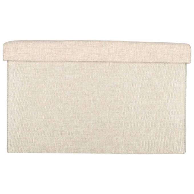 Folding pouffe with storage space 50x31x31cm beige