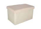 Folding pouffe with storage space 50x31x31cm beige 5