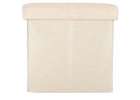 Folding pouffe with storage space 50x31x31cm beige 8
