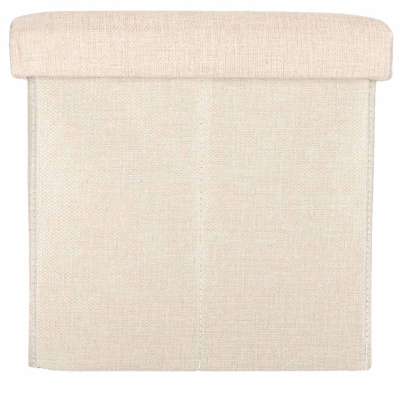 Folding pouffe with storage space 50x31x31cm beige