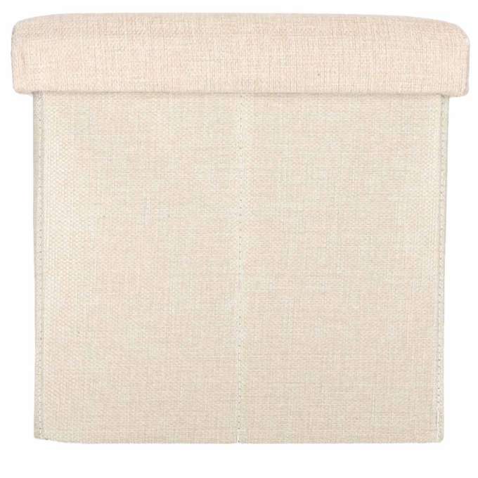 Folding pouffe with storage space 50x31x31cm beige