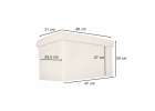 Folding pouffe with storage space 50x31x31cm beige 13