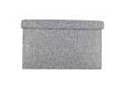 Folding pouffe with storage space 50x31x31cm gray 4