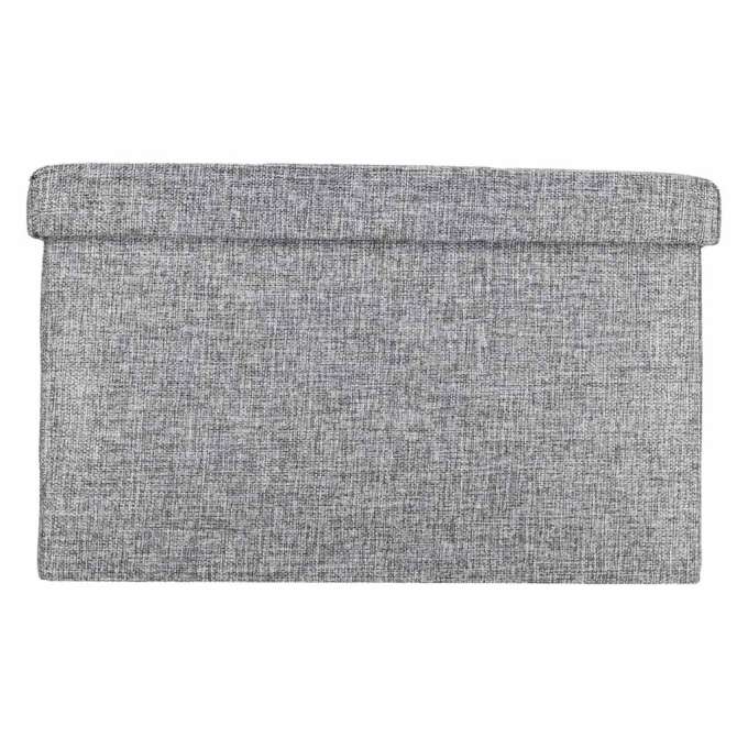 Folding pouffe with storage space 50x31x31cm gray