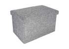 Folding pouffe with storage space 50x31x31cm gray 5