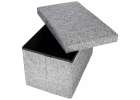 Folding pouffe with storage space 50x31x31cm gray 6