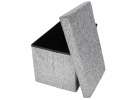 Folding pouffe with storage space 50x31x31cm gray 7
