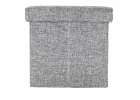 Folding pouffe with storage space 50x31x31cm gray 8