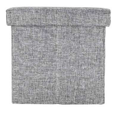 Folding pouffe with storage space 50x31x31cm gray