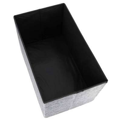 Folding pouffe with storage space 50x31x31cm gray