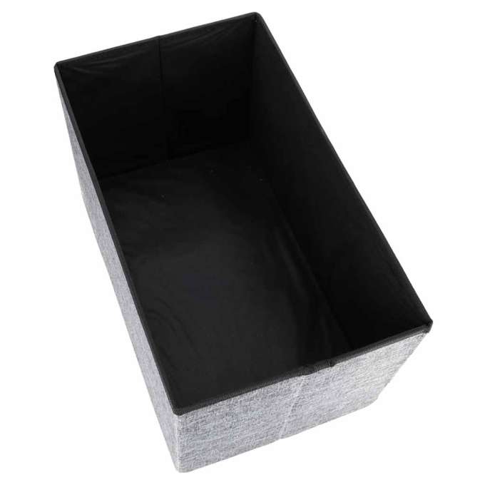 Folding pouffe with storage space 50x31x31cm gray