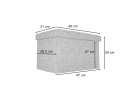 Folding pouffe with storage space 50x31x31cm gray 13