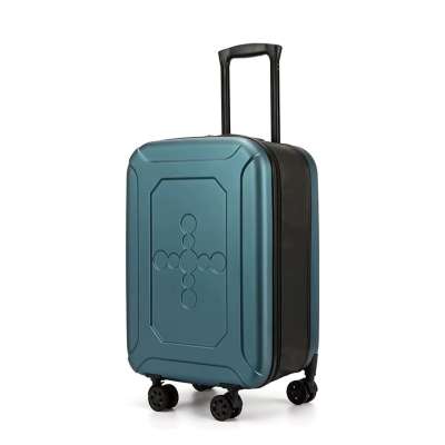 Folding travel case on wheels 45l blue