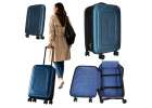 Folding travel case on wheels 45l blue 1