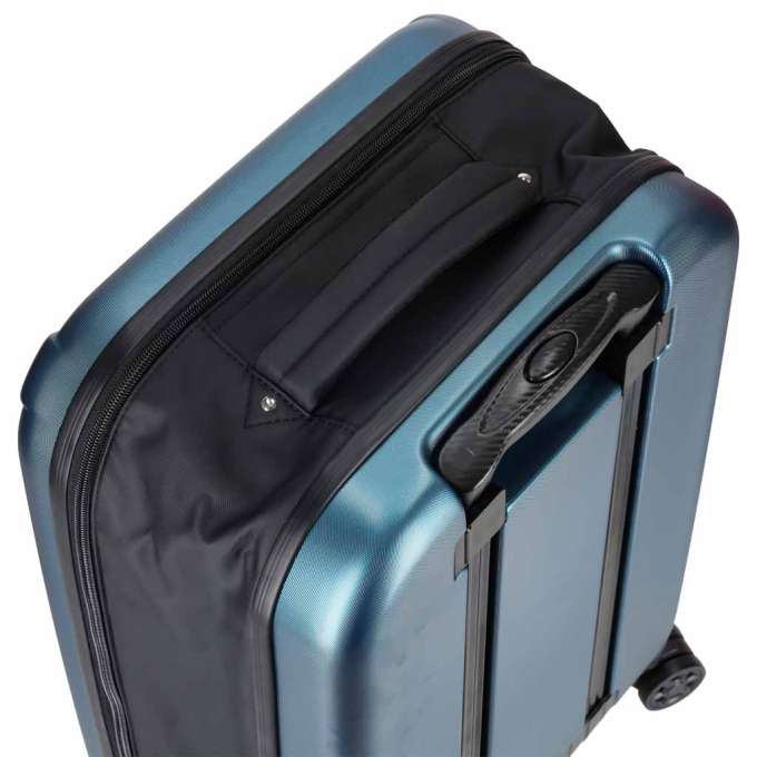 Folding travel case on wheels 45l blue