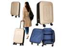 Folding travel case on wheels 45l champagne 1