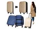 Folding travel case on wheels 45l champagne 1