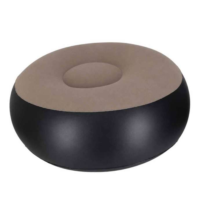 Fotel z podnóżkiem wypoczynkowy dmuchany sofa pufa pompka zestaw 2w1