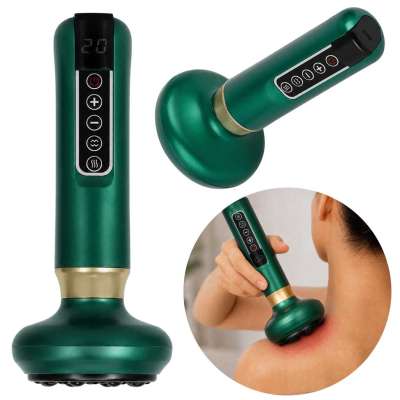 Handheld electric Chinese cupping massager USB 12 levels green