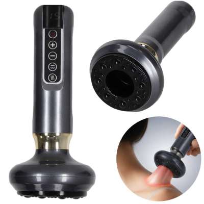 Handheld electric Chinese cupping massager USB 12 levels grey