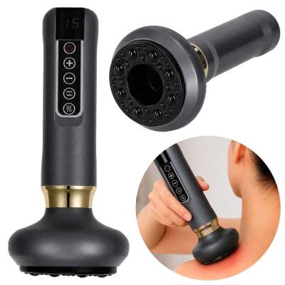 Handheld electric Chinese cupping massager USB 12 levels grey