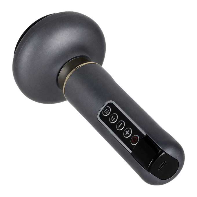 Handheld electric Chinese cupping massager USB 12 levels grey