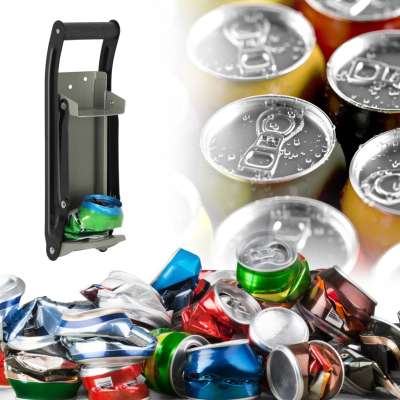Hanging crusher can crusher with handle bottle opener