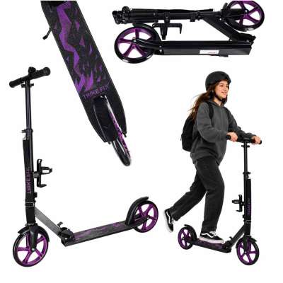 Hulajnoga miejska Trike Fix składana koła 200mm czarno-fioletowa