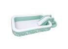 Inflatable garden pool for kids with slide canopy and pump 5