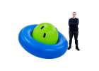Inflatable rocking balance swing for 3 children with handles 8
