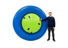 Inflatable rocking balance swing for 3 children with handles 9