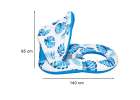 Inflatable swimming mattress deck chair with backrest and canopy blue 12