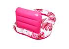 Inflatable swimming mattress deck chair with backrest and canopy pink 4